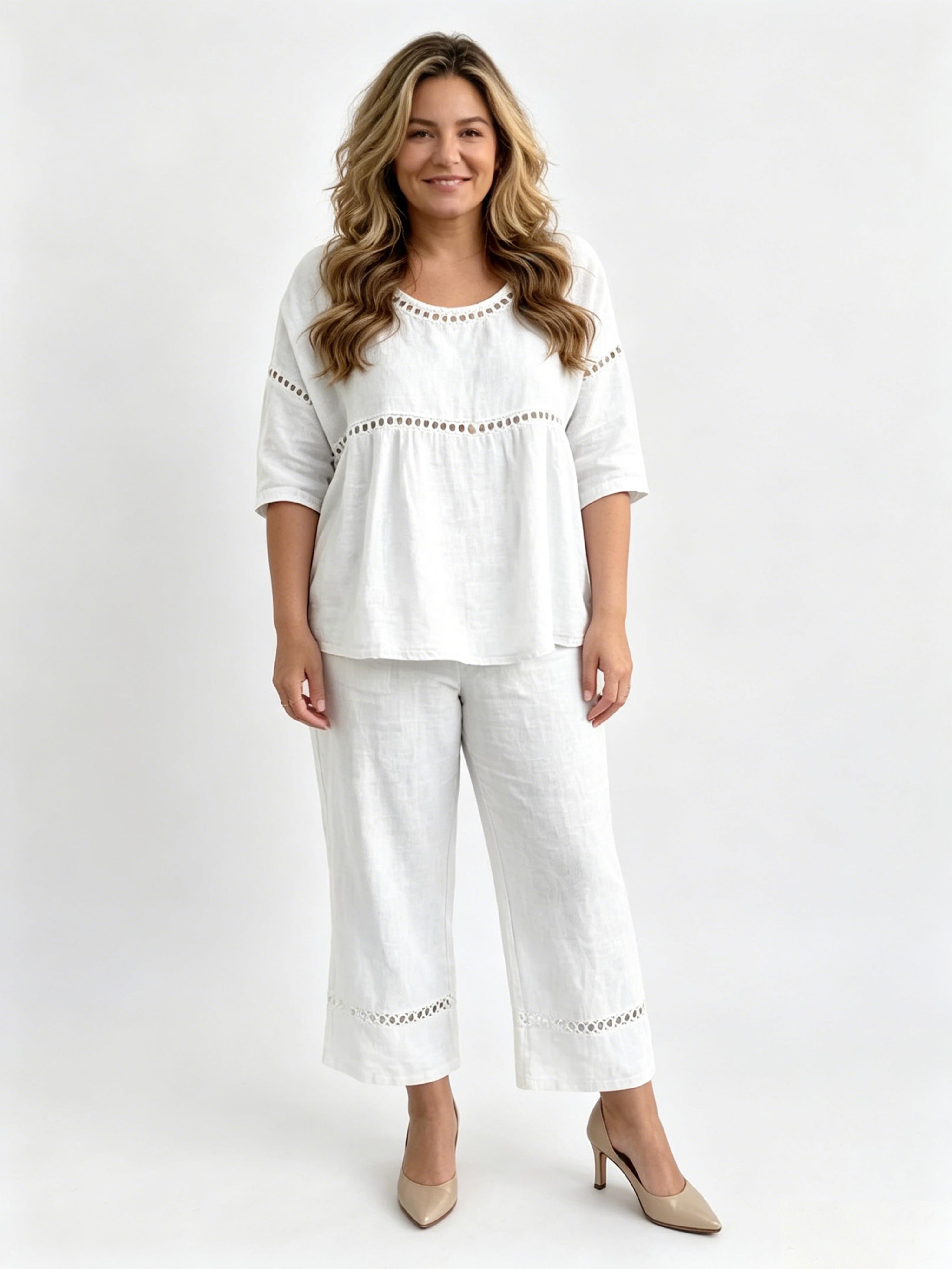 Casual Commuting Comfortable Loose Round Neck Set