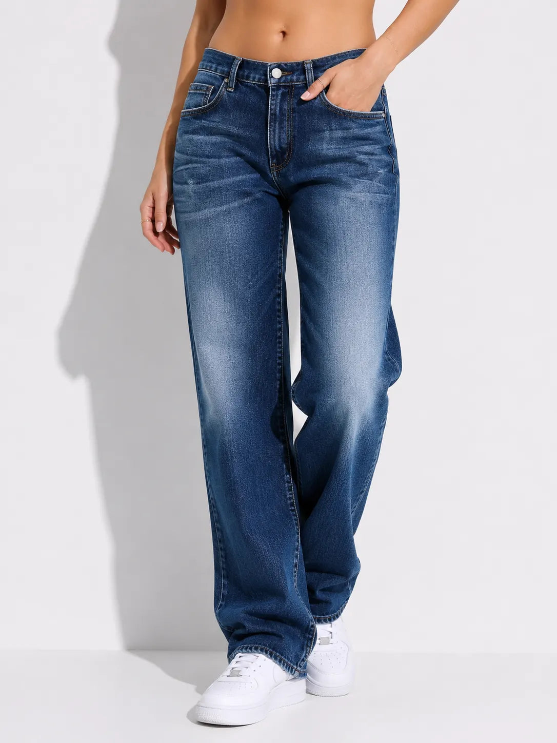 Women's Slim Fashion Casual Washed Denim Pants