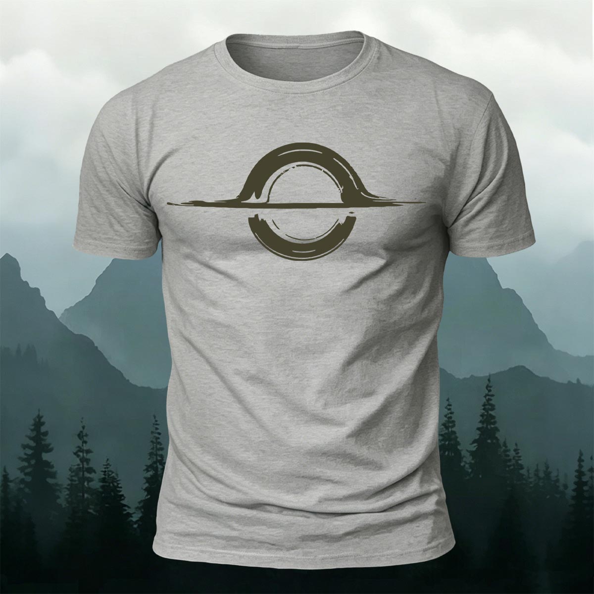 Abstract Sun Moon Graphic Minimalist Premium Cotton Tee