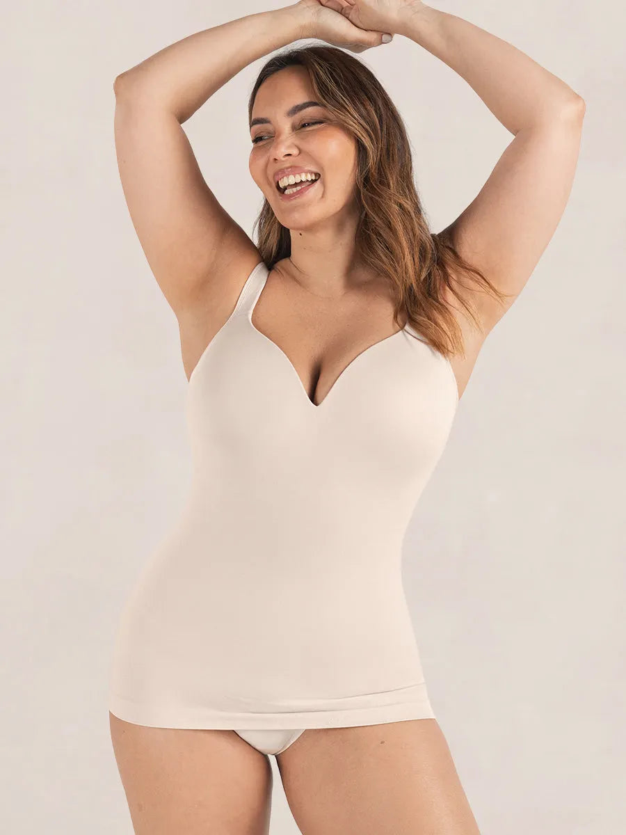 Waist And Tummy Control Padded Cups Straps Versatile Shapewear