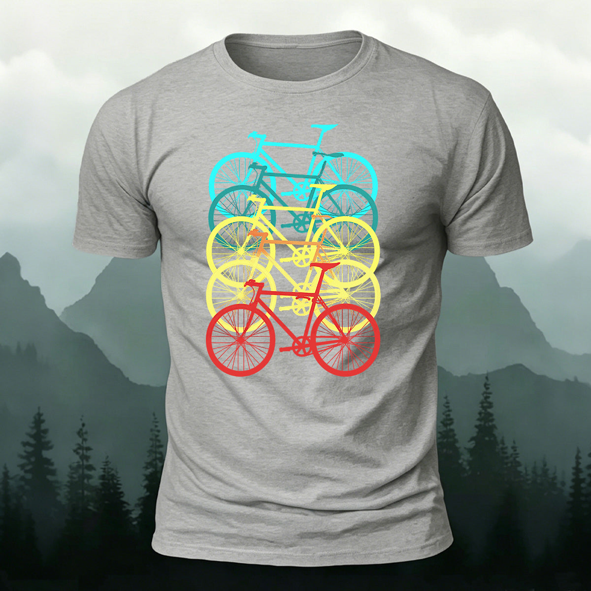 Bicycle Graphic Outdoor Soft Premium Cotton T-Shirt