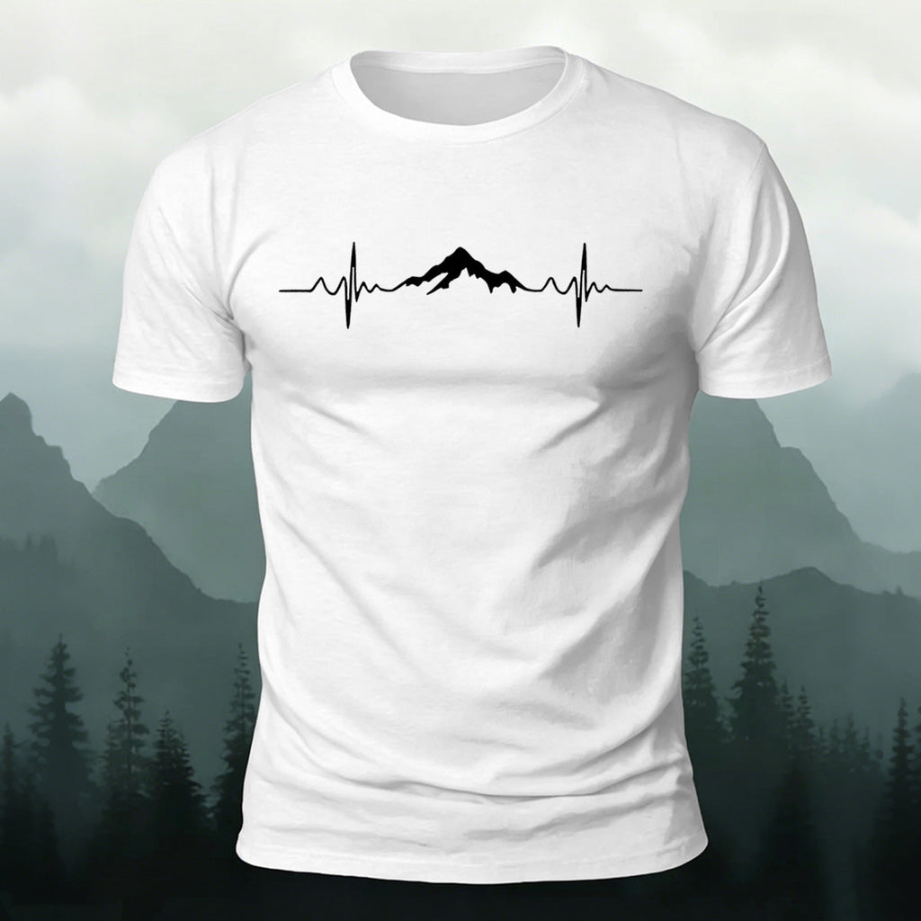 Minimalist Line Print Soft-touch Feel Comfortable T-shirt