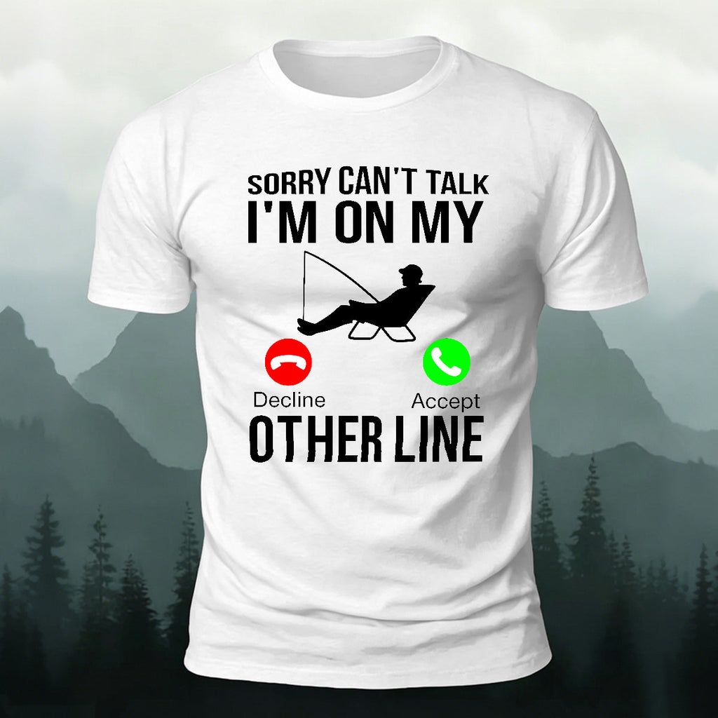 Obsessed with Fishing Pattern Skin-friendly T-shirt