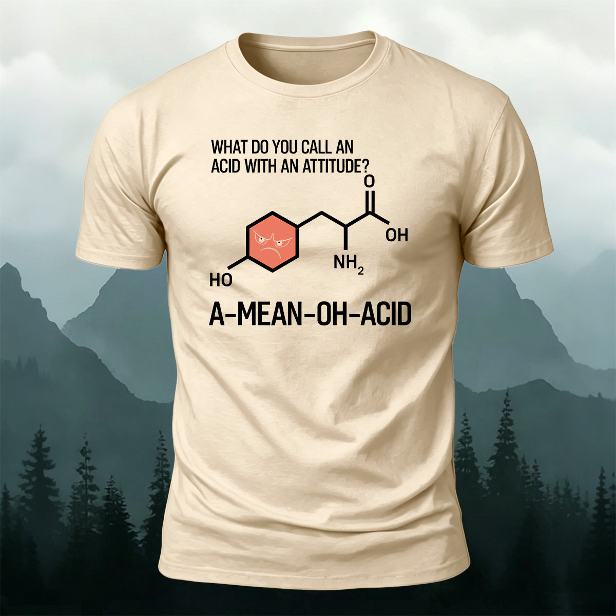 100% Cotton Fun Chemical Bond Print Casual T-Shirt