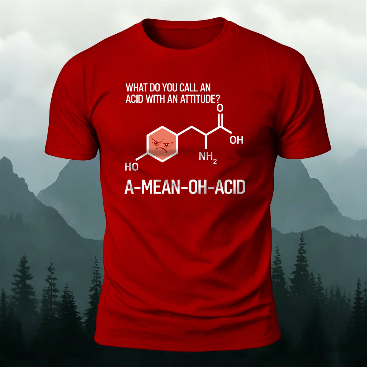100% Cotton Fun Chemical Bond Print Casual T-Shirt