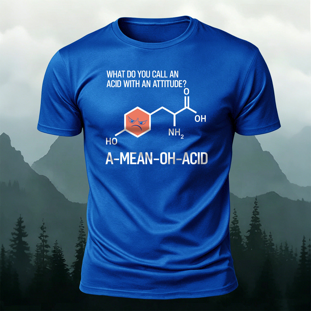 100% Cotton Fun Chemical Bond Print Casual T-Shirt