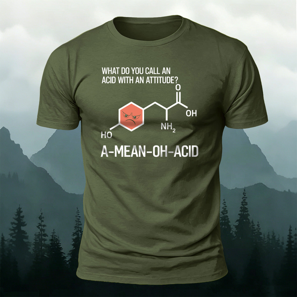 100% Cotton Fun Chemical Bond Print Casual T-Shirt