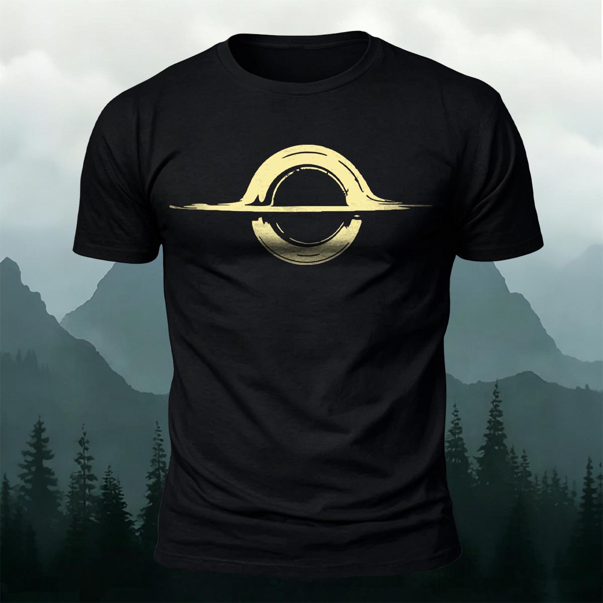 Abstract Sun Moon Graphic Minimalist Premium Cotton Tee