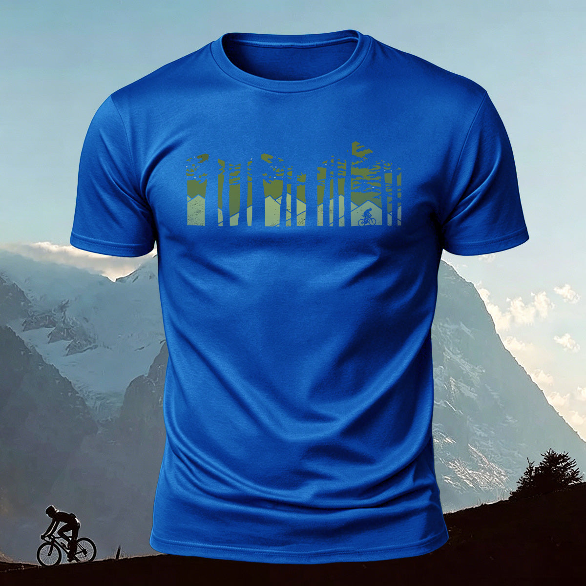 Forest Cycling Nature Casual Premium Cotton T-Shirt