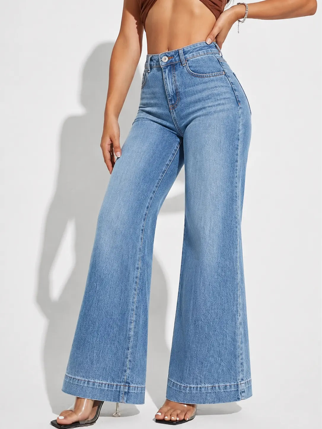 Vintage Minimalist High Waist Loose Wide Leg Jeans