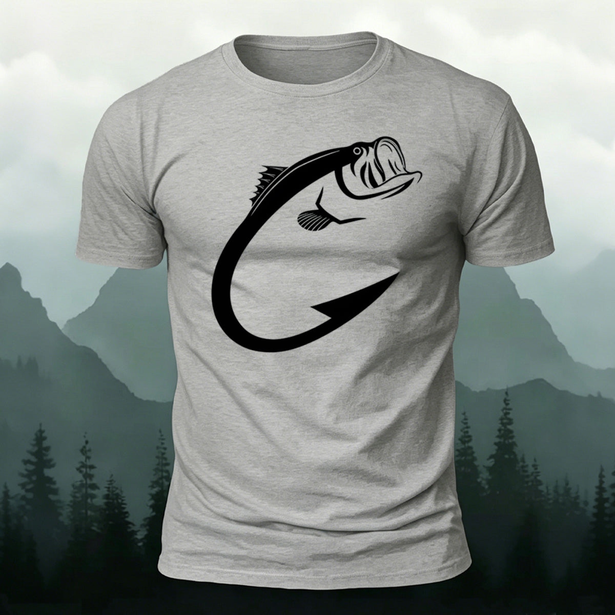 Beautiful Fish Pattern Comfortable Breathable Cotton T-shirt