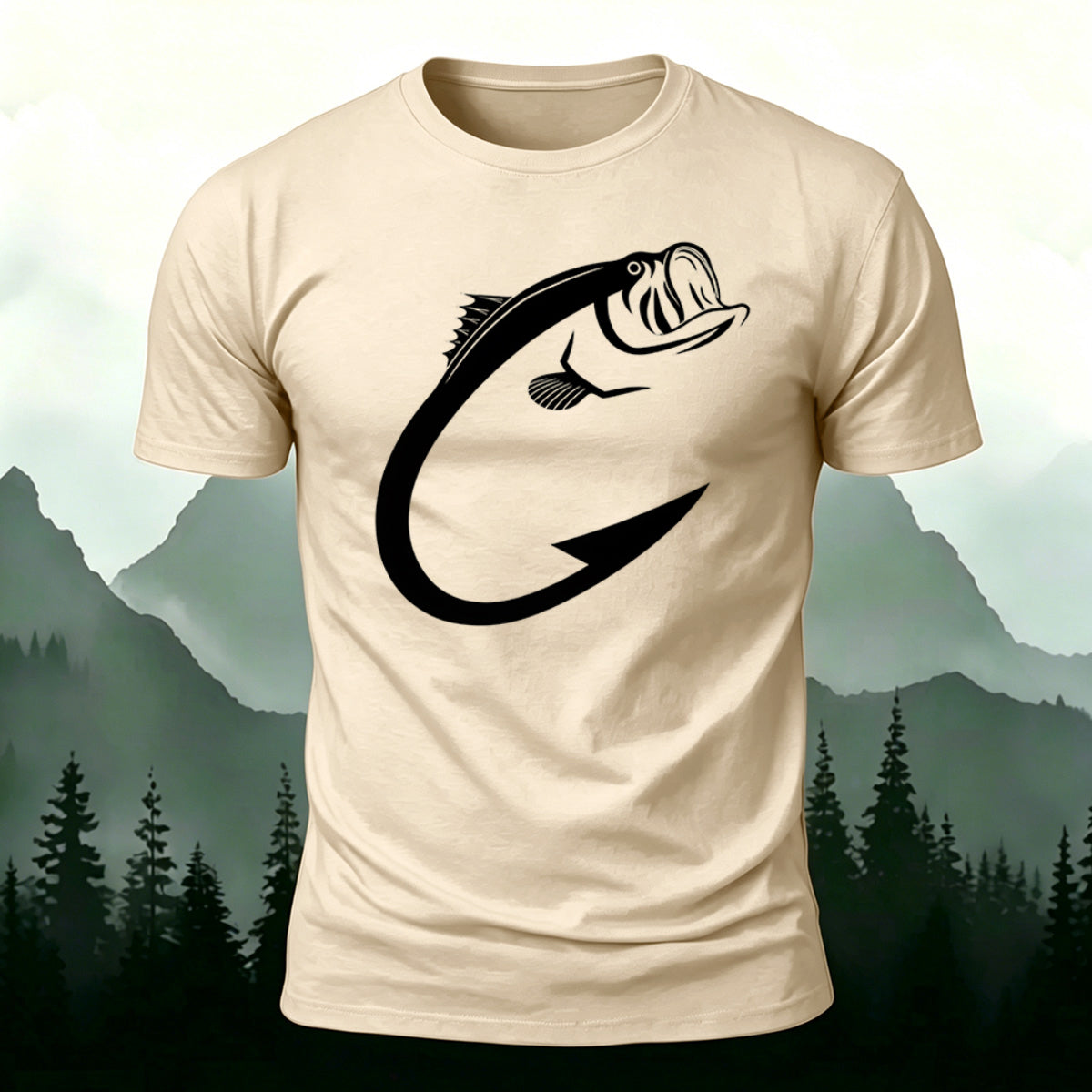 Beautiful Fish Pattern Comfortable Breathable Cotton T-shirt