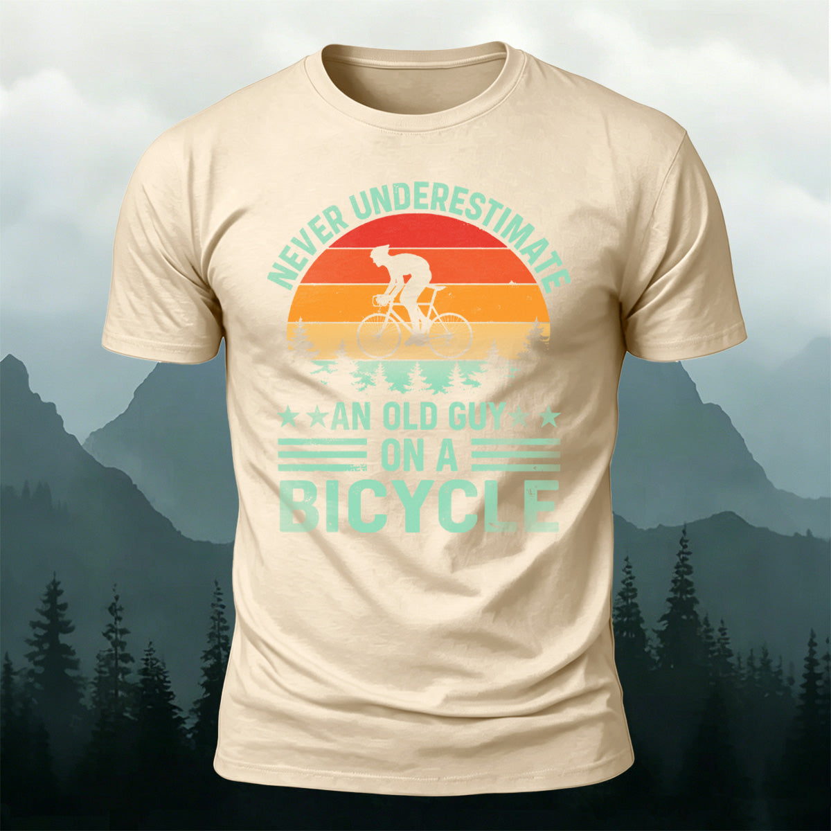 Cycling Spirit Printed Casual Breathable Material T-Shirt