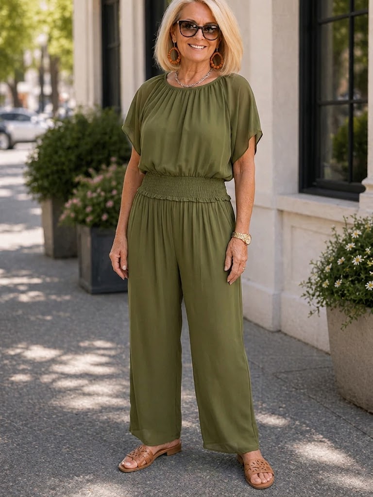 A Fitted Waist Elegant And Delicate Long Chiffon Set