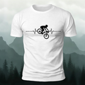 Minimalist Cycling Pattern Soft Comfortable Cotton T-Shirt