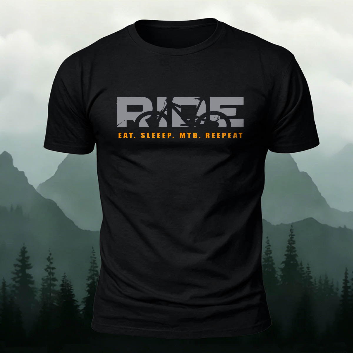 Ride Print Minimalist Style Breathable Material T-Shirt