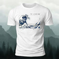 Waves Pattern Natural Style Skin-friendly Casual T-Shirt