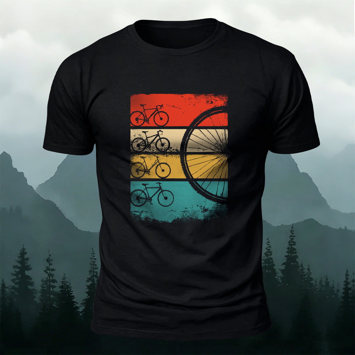 Bicycle Graphic Outdoor Comfortable Breathable T-Shirt
