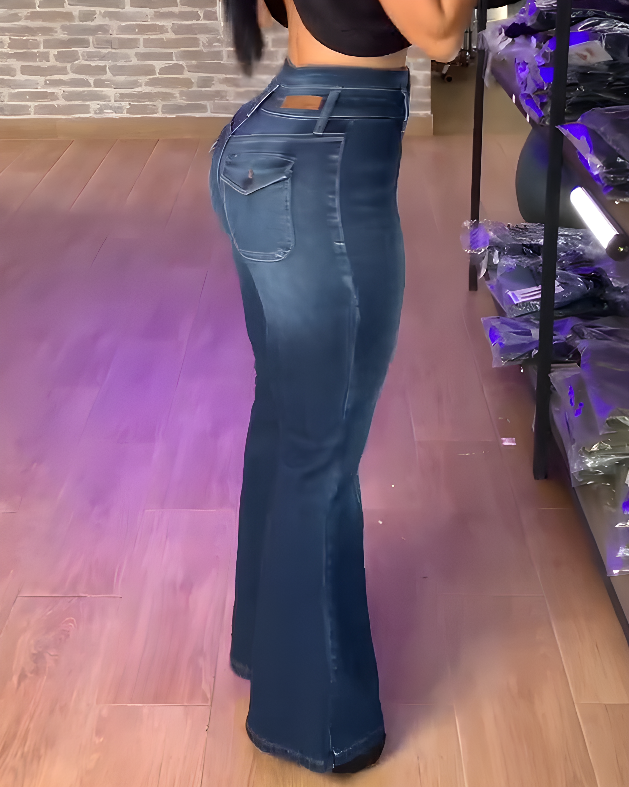 Chiccurve High-Rise Slim-Fit Skinny Flared Jeans
