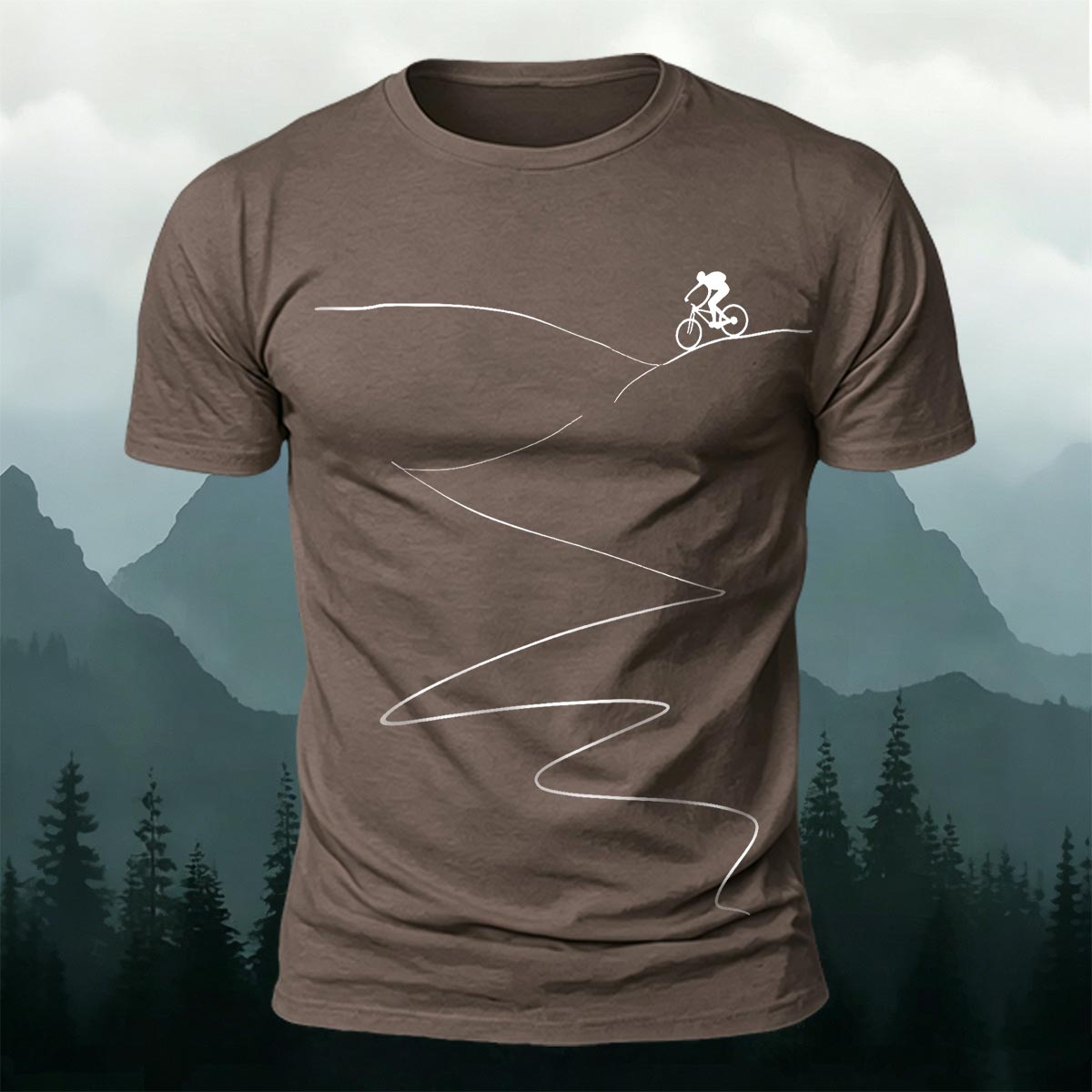 Cycling Minimalist Line Pattern Breathable Comfortable T-Shirt