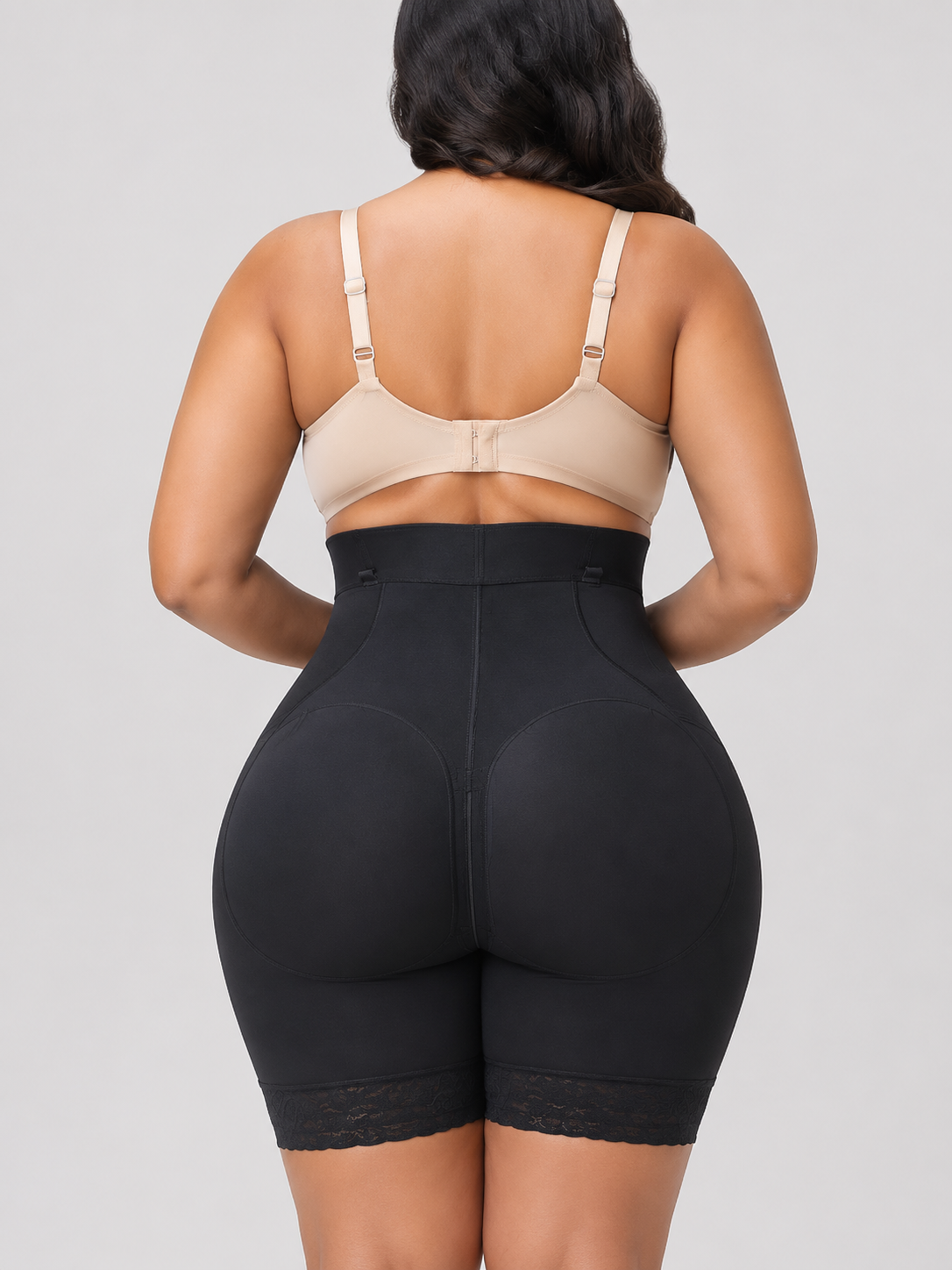 Women Zipper Hook Eye Lace Trim Shapeware