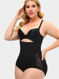 Button-and-Zip Lace High-Waisted Slimming Pants