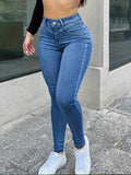 Women's Figure-Flattering Stretchy Versatile High-Waisted Skinny Jeans