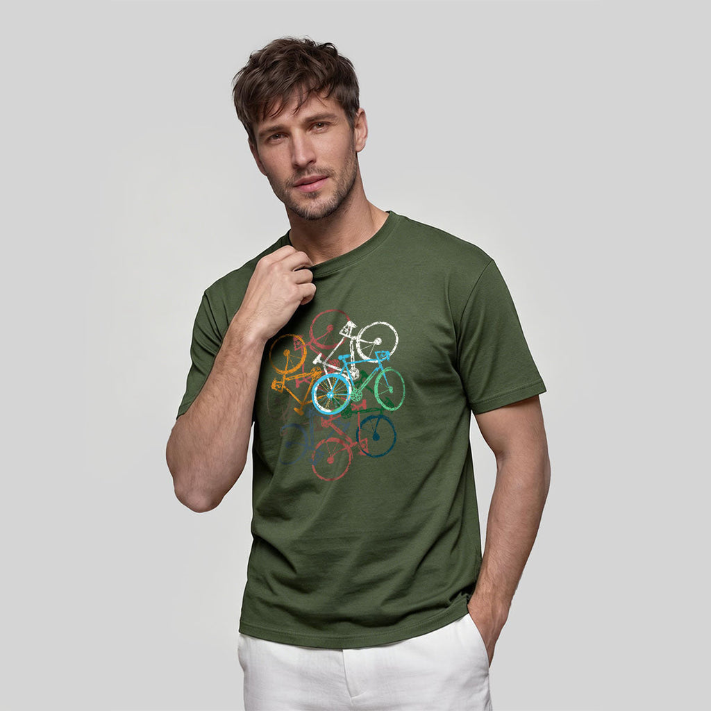 Colorful Bicycle Outdoor Soft Breathable T-Shirt