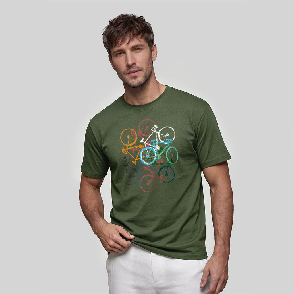 Colorful Bicycle Outdoor Soft Breathable T-Shirt