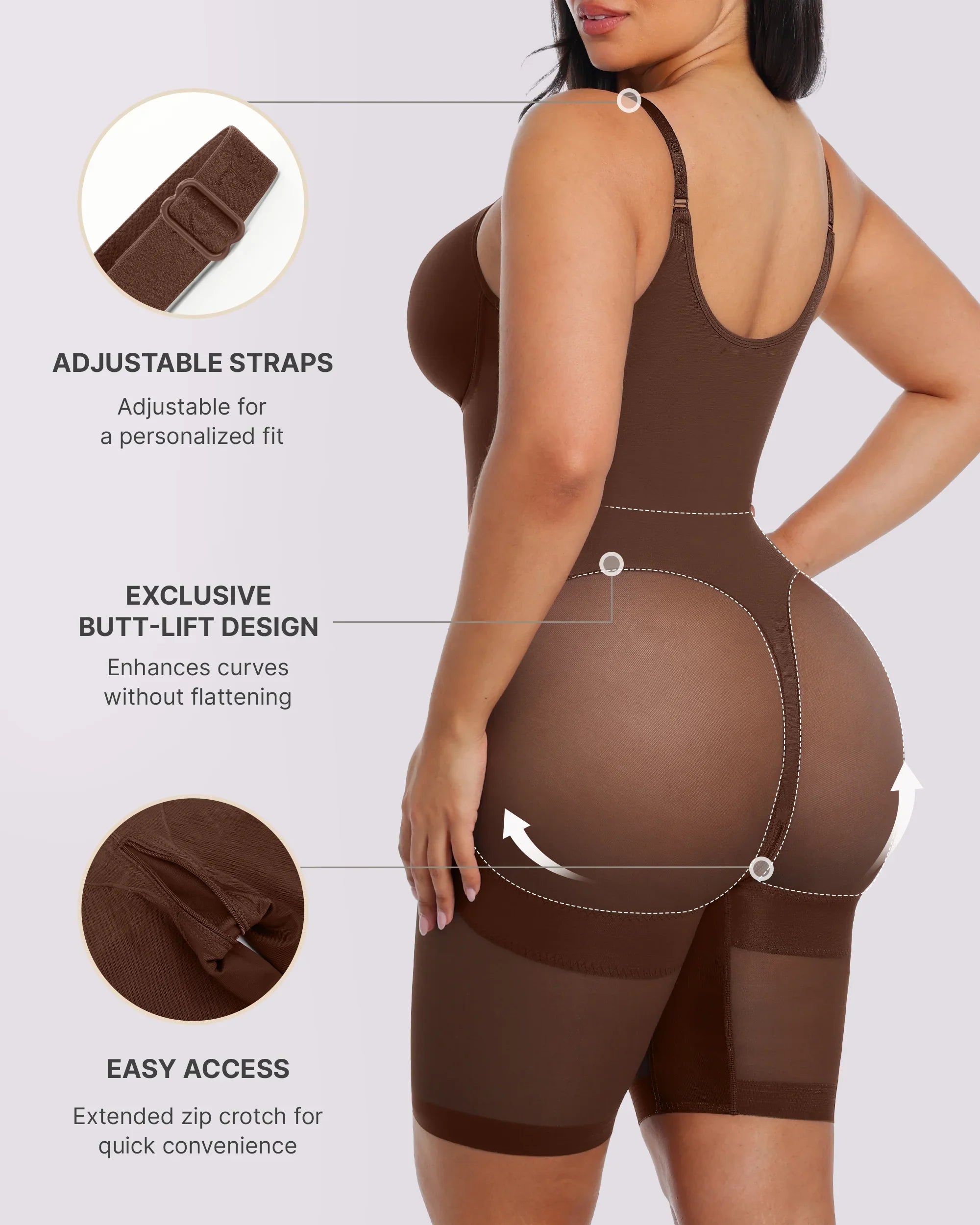 Bare Essentials™ AirSlim® Hourglass Full Body Mid Thigh Bodysuit
