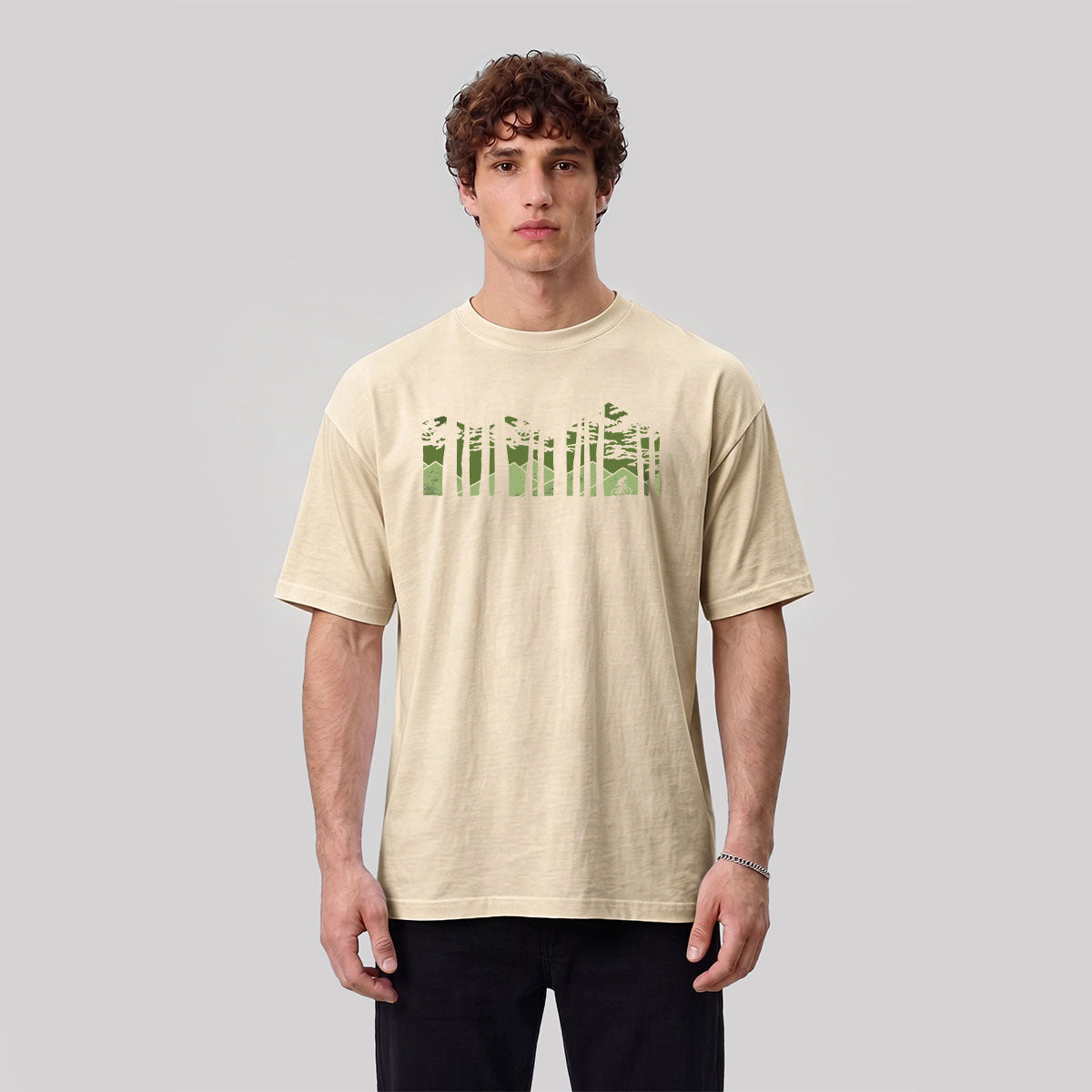 Forest Cycling Nature Casual Premium Cotton T-Shirt