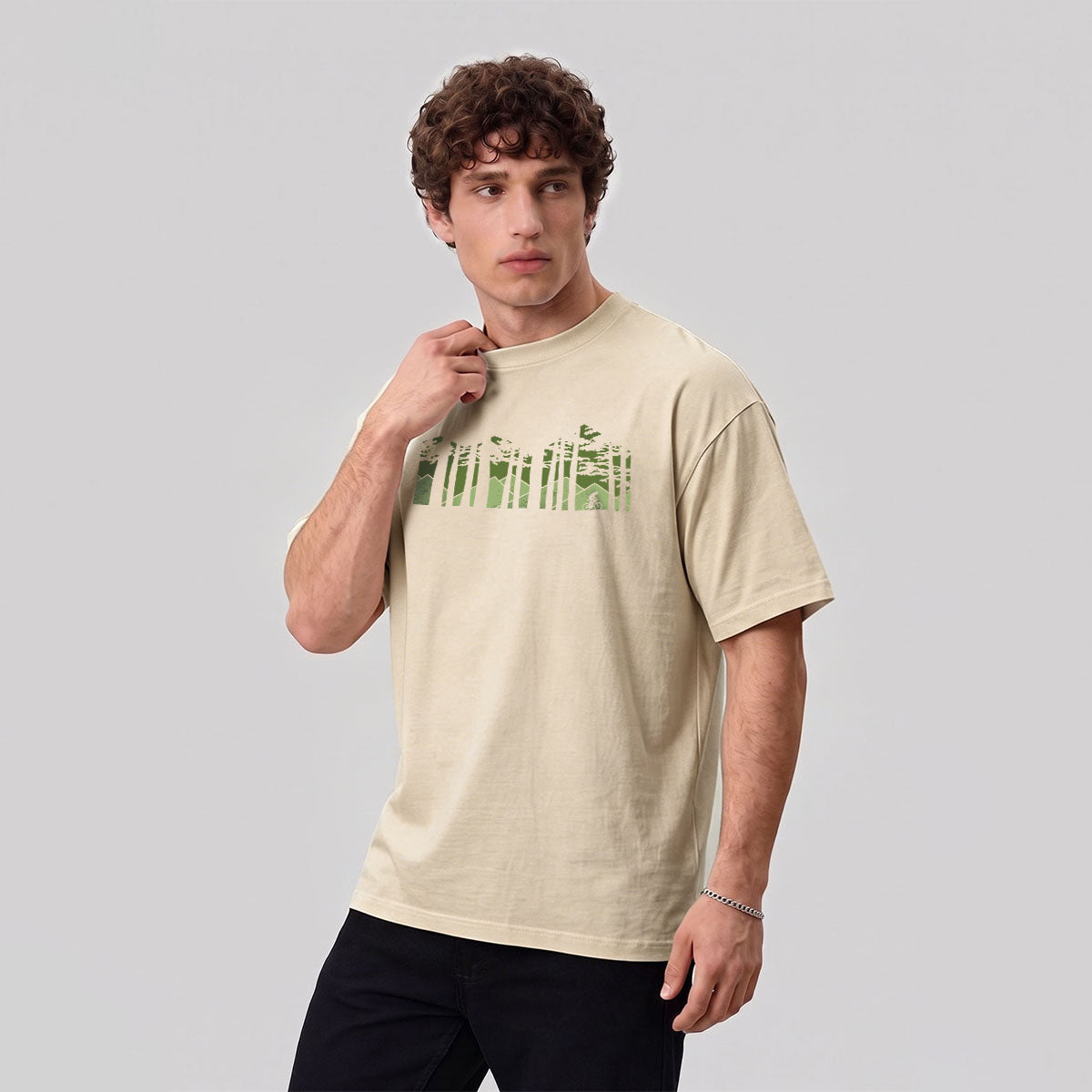 Forest Cycling Nature Casual Premium Cotton T-Shirt