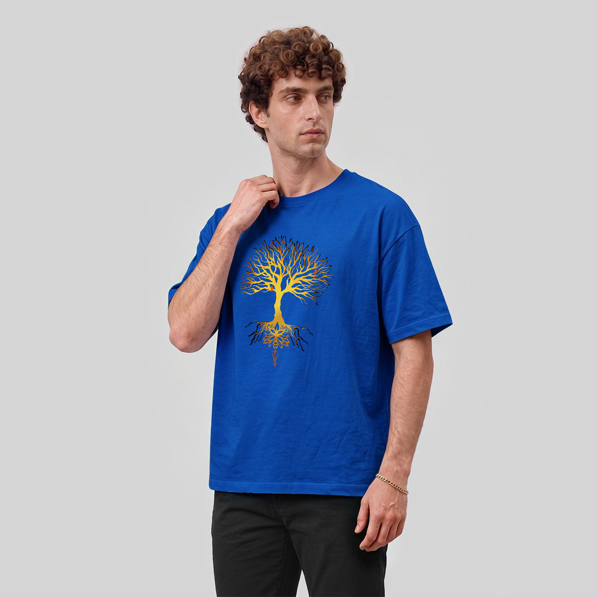 Glowing Tree Natural Casual Premium Cotton Tee