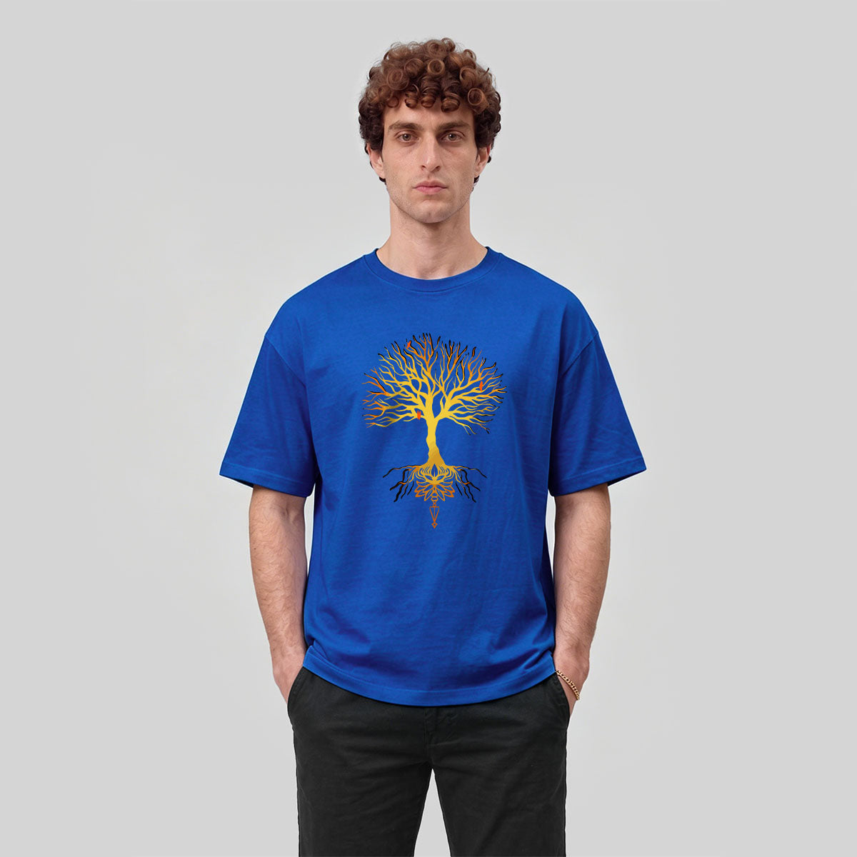Glowing Tree Natural Casual Premium Cotton Tee