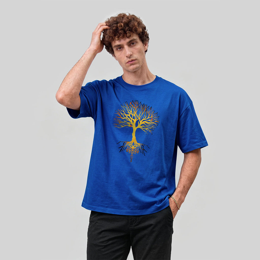 Glowing Tree Natural Casual Premium Cotton Tee