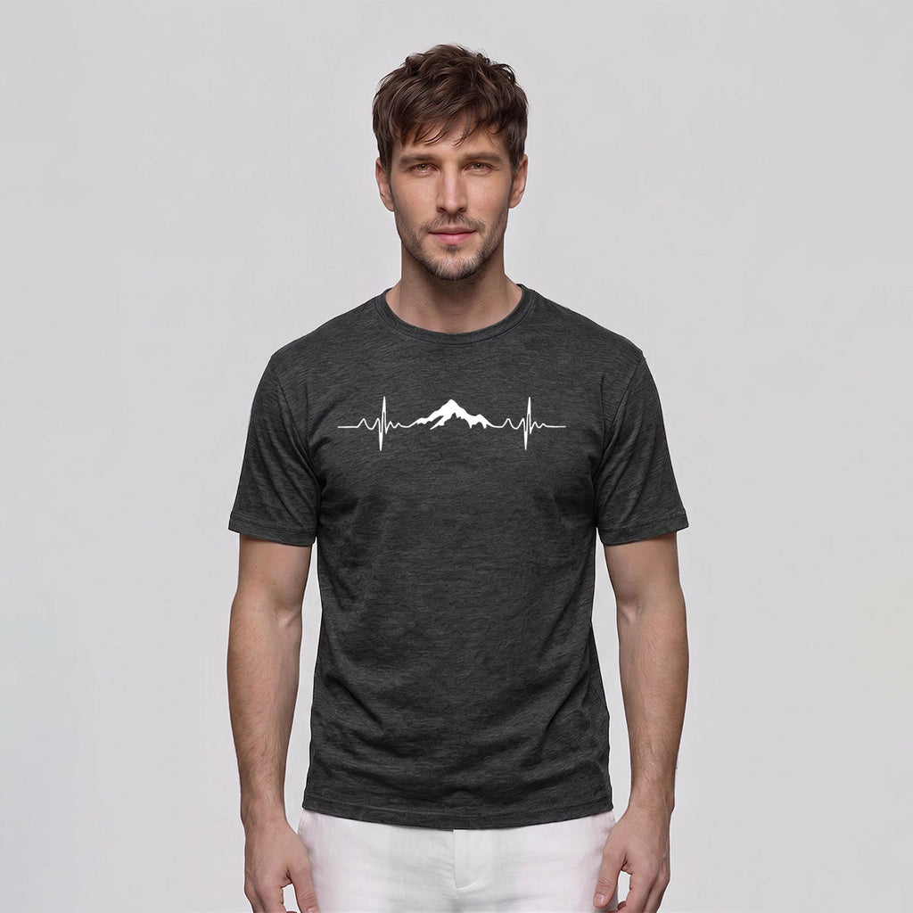 Minimalist Line Print Soft-touch Feel Comfortable T-shirt