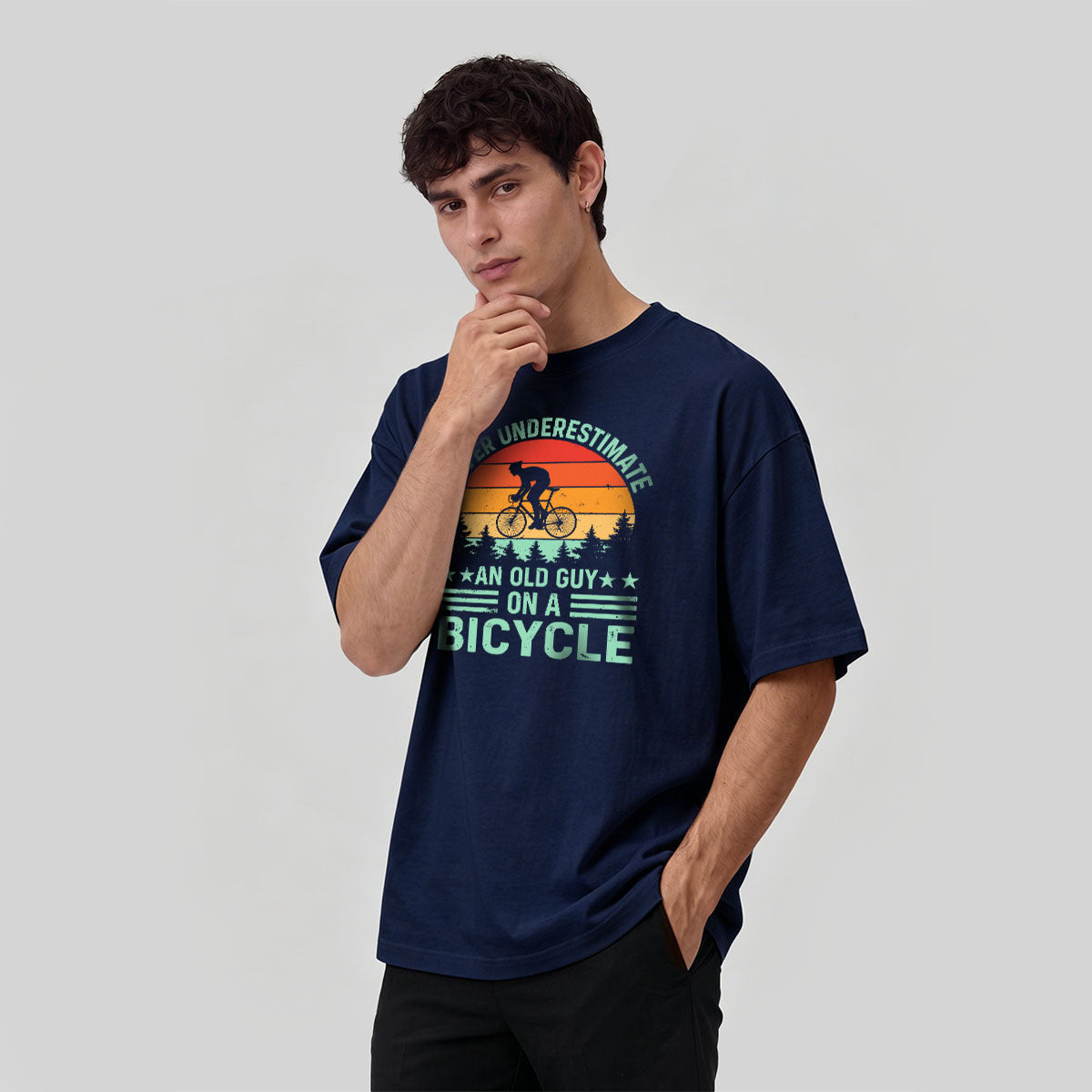 Cycling Spirit Printed Casual Breathable Material T-Shirt