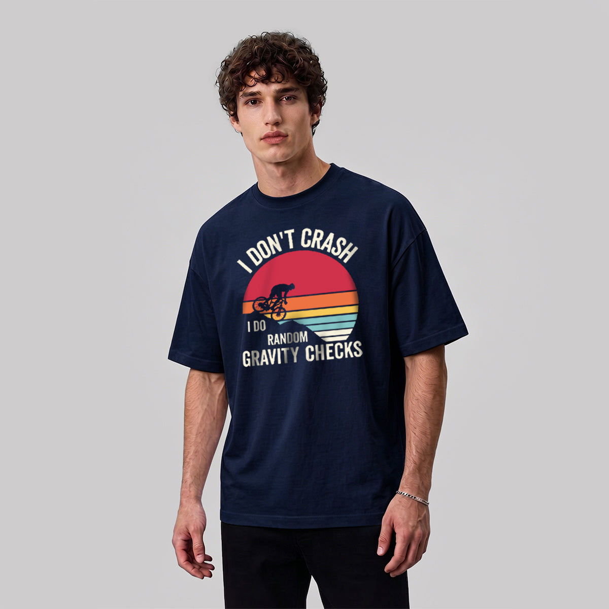Humorous Cycling Quotes Retro Skin-Friendly T-Shirt