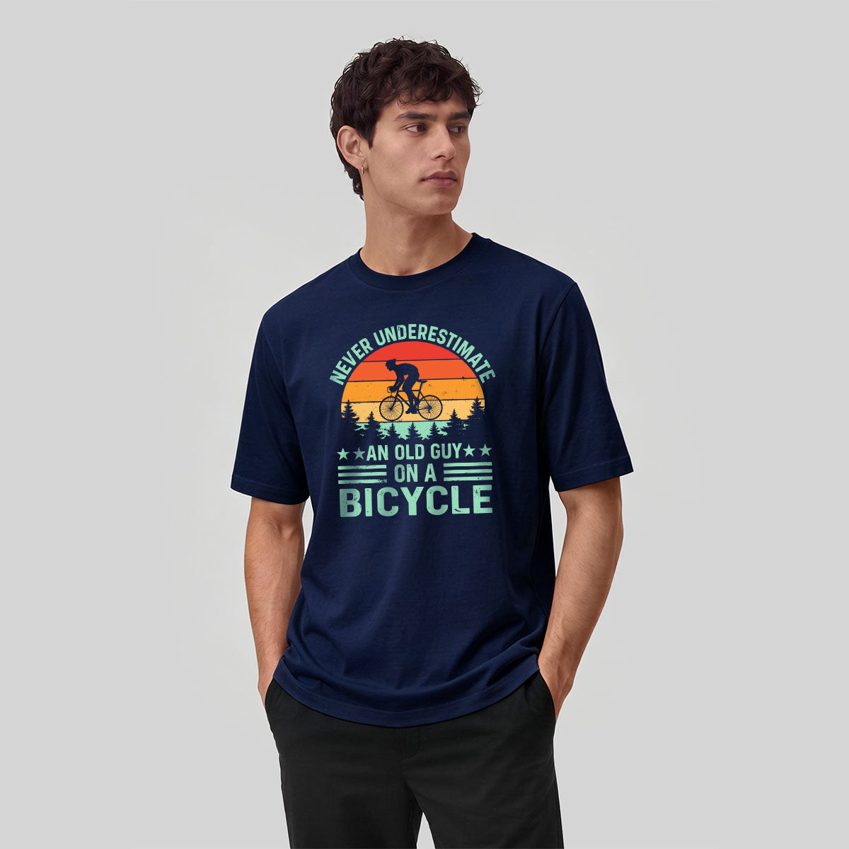 Cycling Spirit Printed Casual Breathable Material T-Shirt