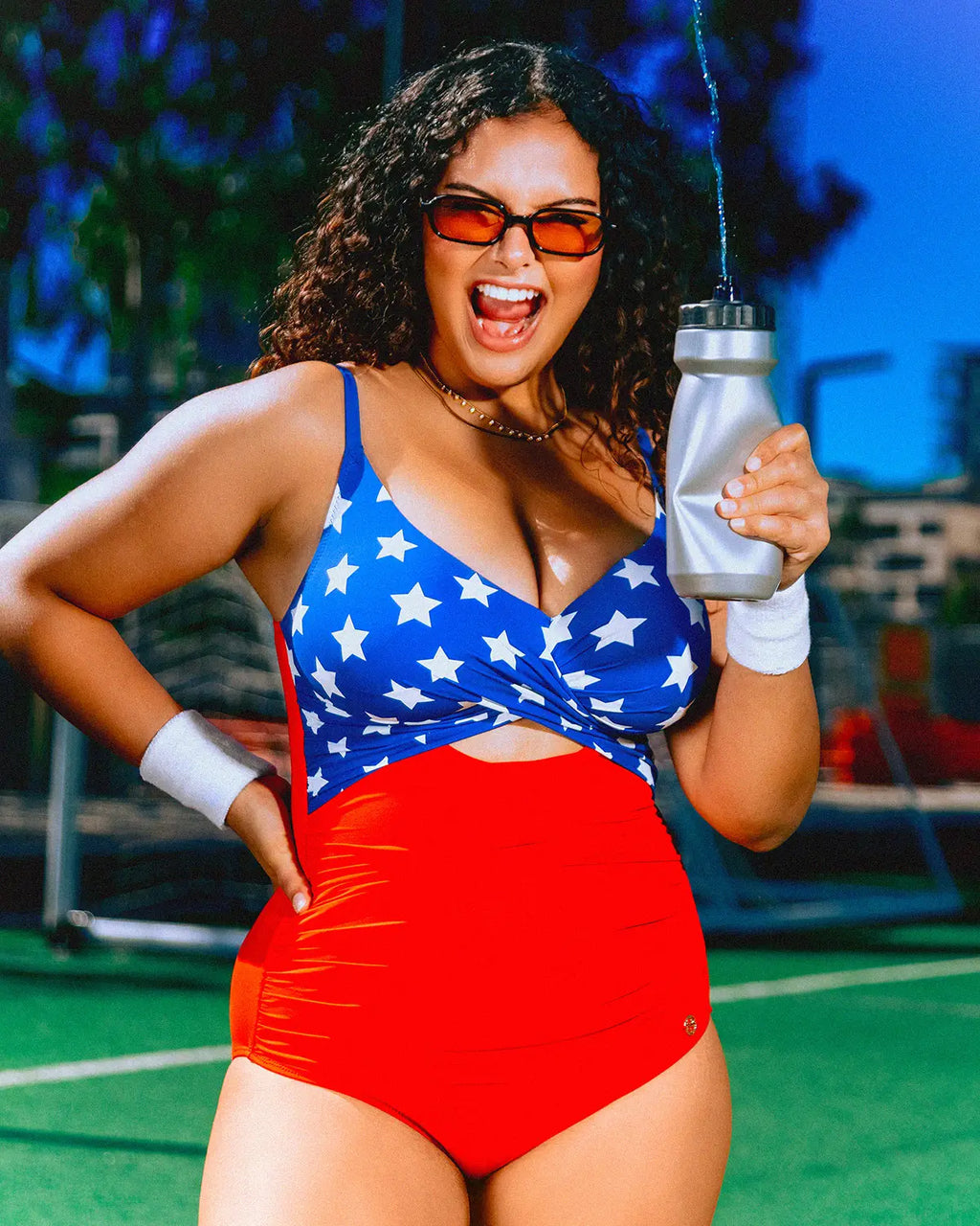 Smart Sculpt™ Ribbed Cutout-Front Tummy Control Swimsuit