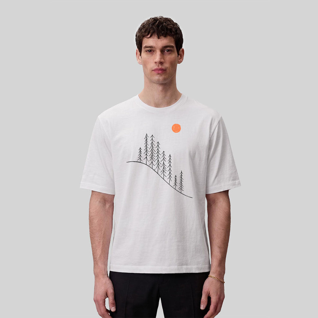 Minimalist Landscape Pattern Comfortable Premium Cotton T-shirt