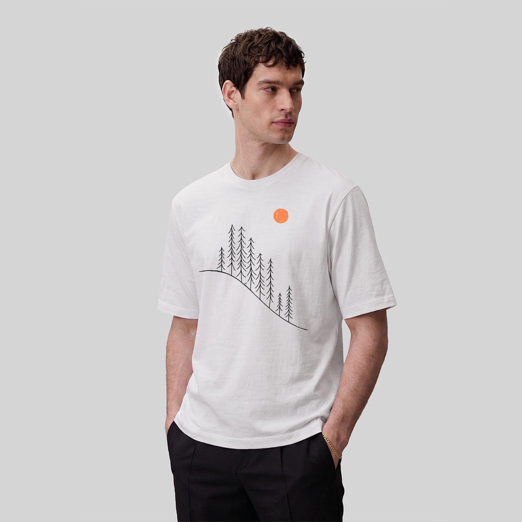 Minimalist Landscape Pattern Comfortable Premium Cotton T-shirt