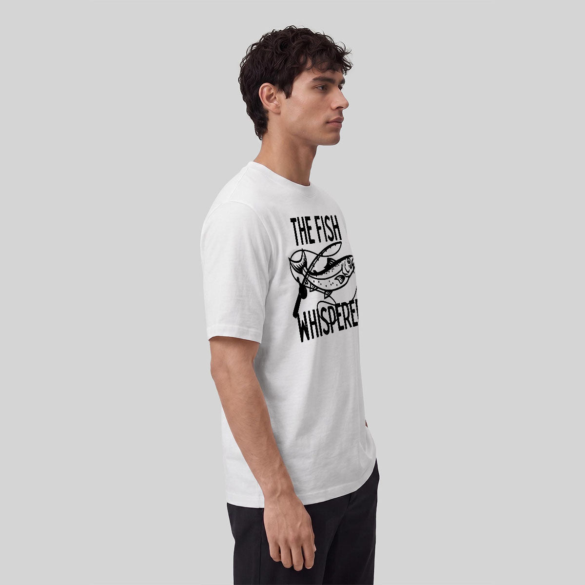Takes The Bait Pattern Minimalist Premium Cotton T-shirt