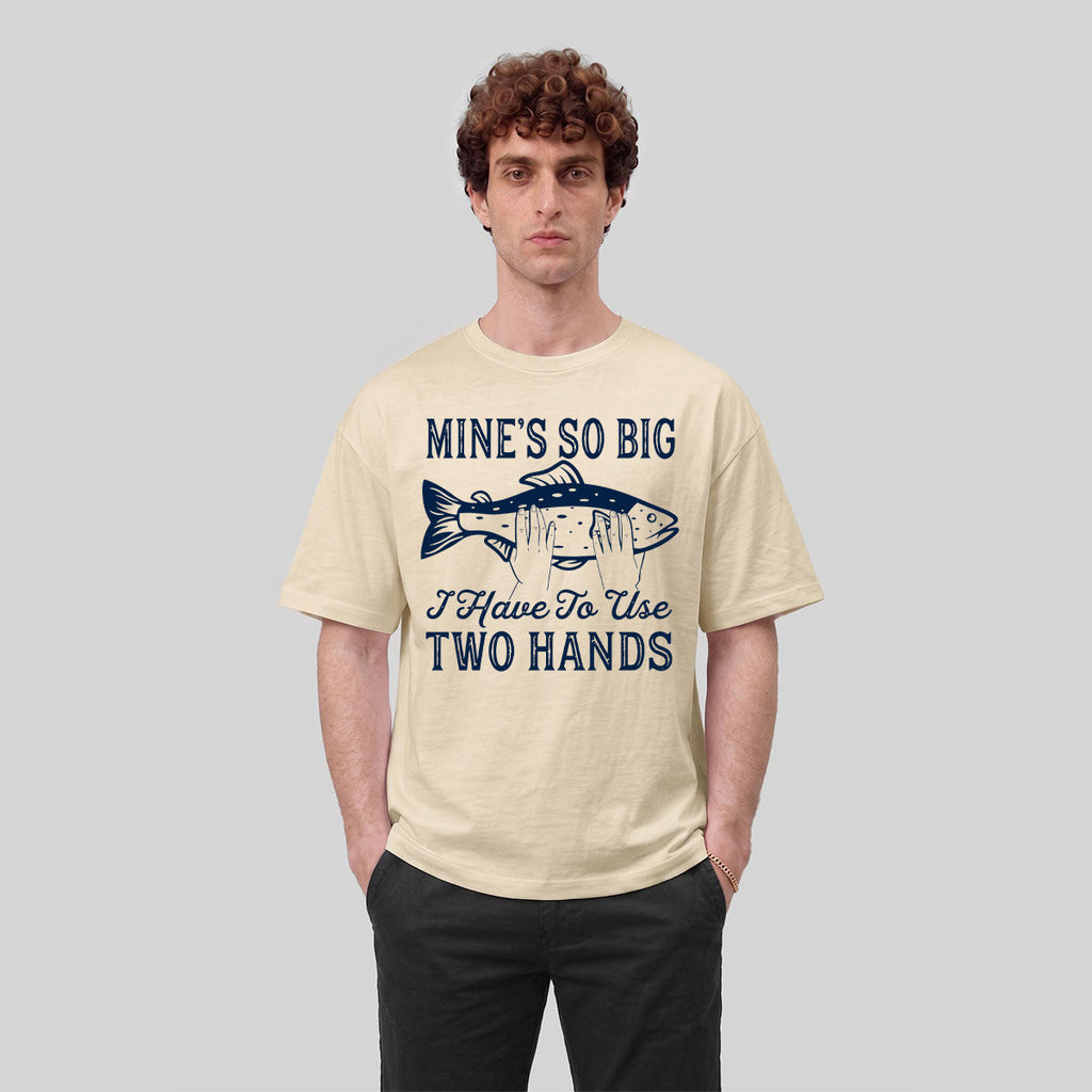 Big Fish in Hand Pattern  Daily Cotton T-shirt