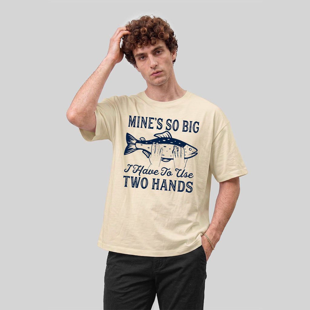 Big Fish in Hand Pattern  Daily Cotton T-shirt