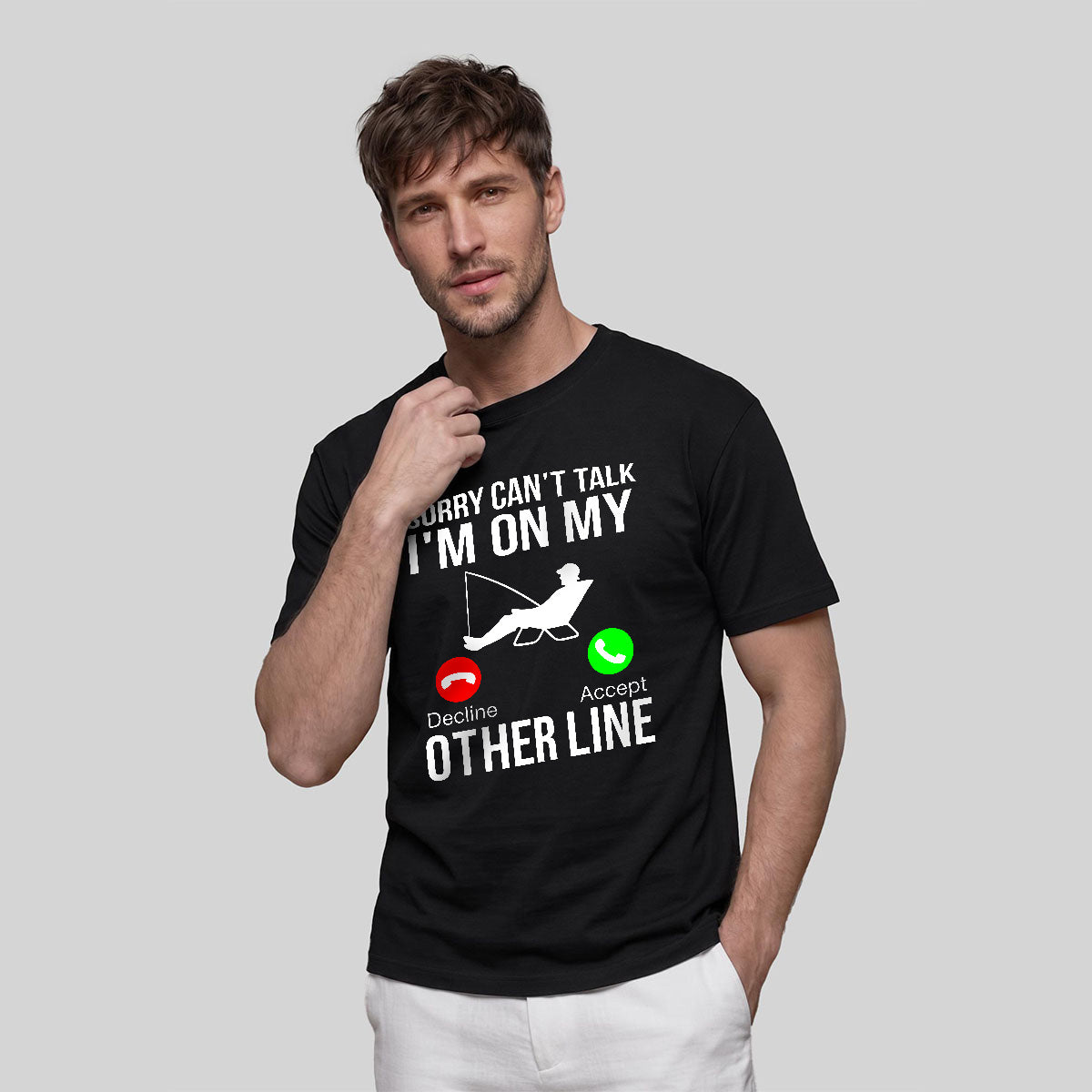 Obsessed with Fishing Pattern Skin-friendly T-shirt