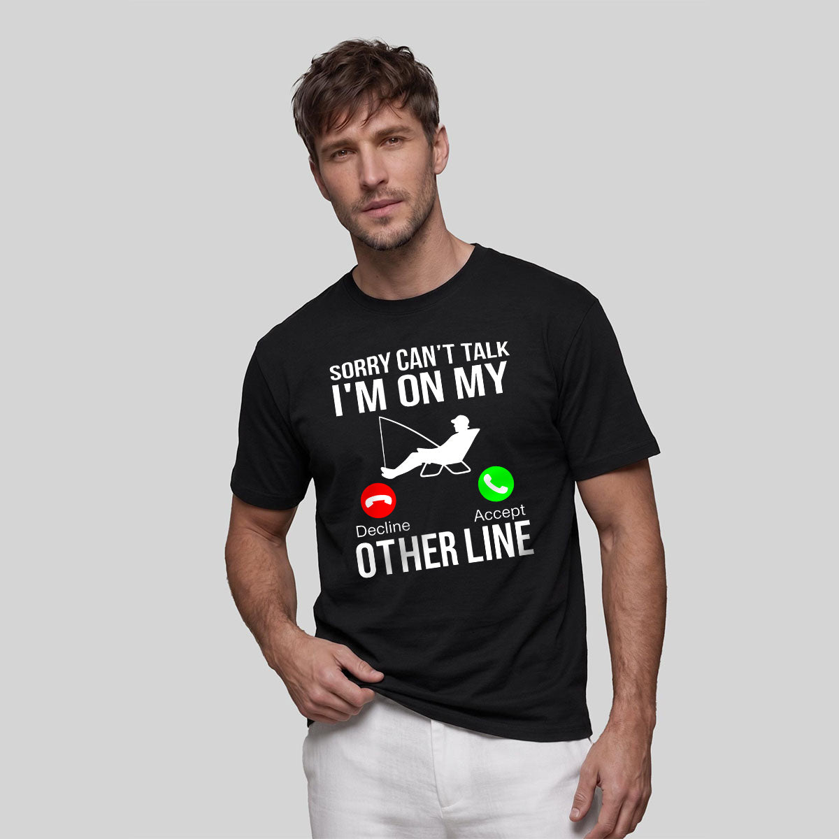 Obsessed with Fishing Pattern Skin-friendly T-shirt