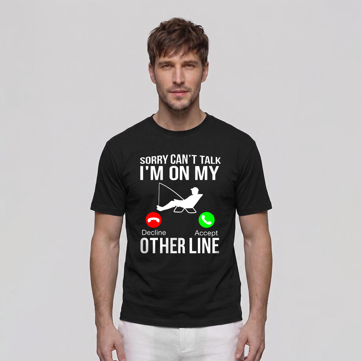 Obsessed with Fishing Pattern Skin-friendly T-shirt