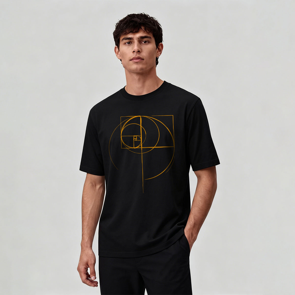 Fun Lines Pattern Minimalist Style Skin-friendly T-shirt