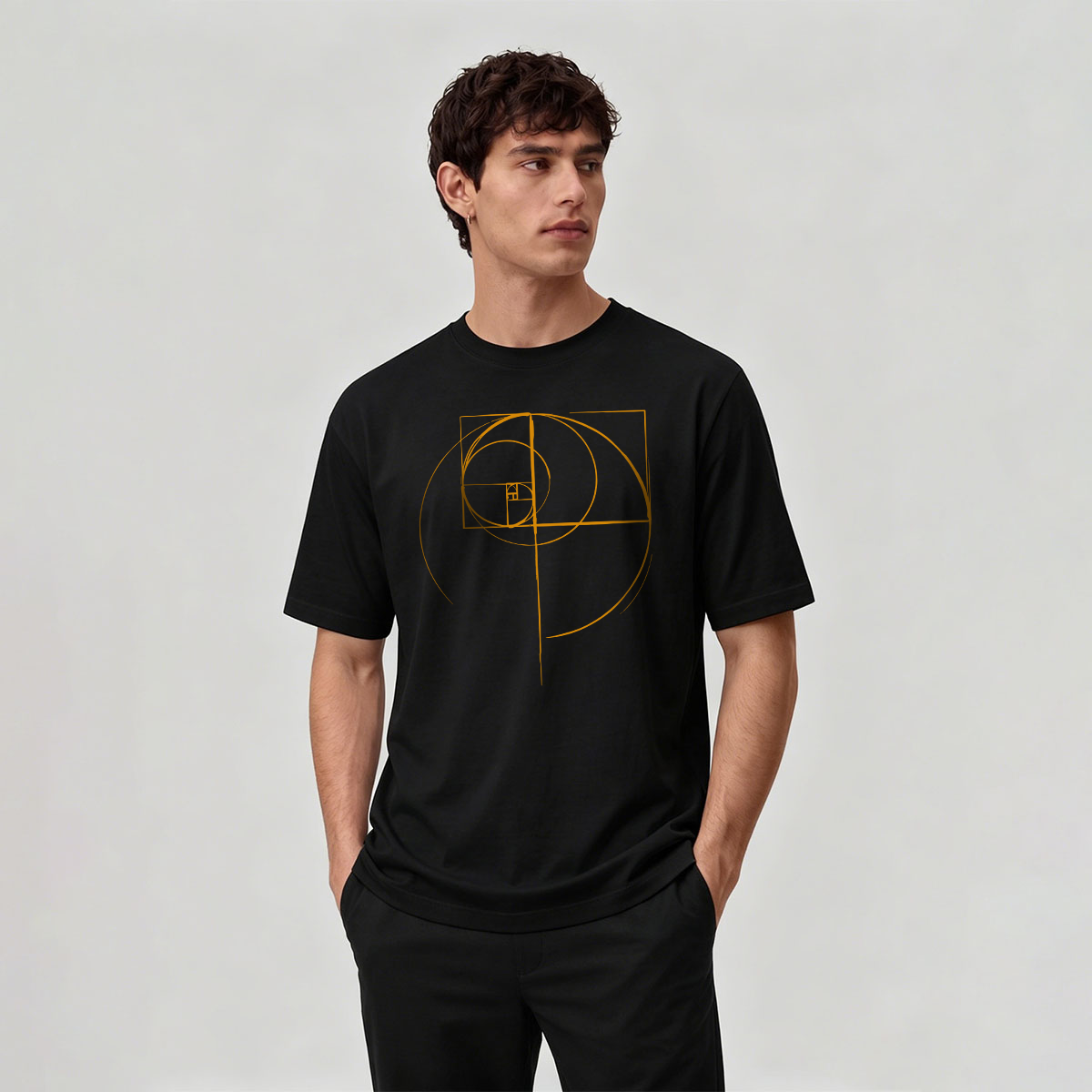 Fun Lines Pattern Minimalist Style Skin-friendly T-shirt